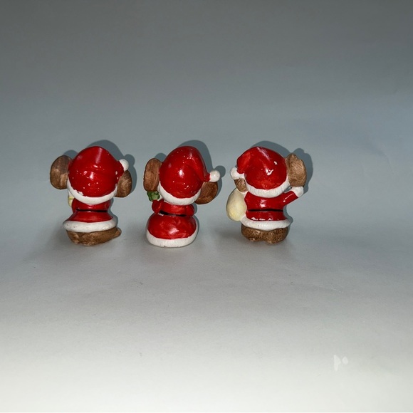 Homco Holiday Decor Mouse Figurines - Red and Brown - Picture 3 of 4